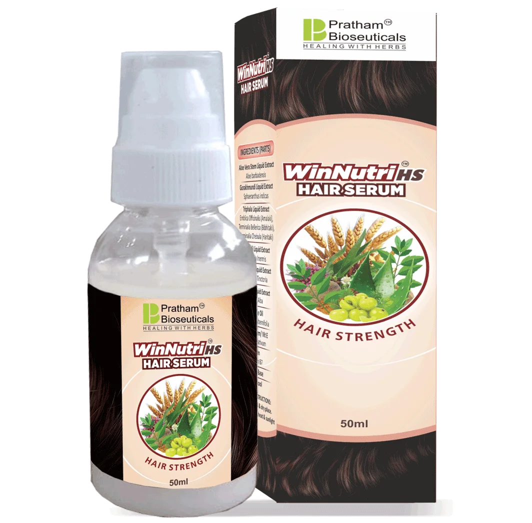 WinNutri HS Hair SerumWinNutri HS Hair Serum supports topical scalp conditioning and hair fiber protection. The formulation assists follicular strength, hydration balance, and surface smoothness. Bioactive components support scalp comfort and barrier restoration. Antioxidant ingredients assist protection against environmental stress affecting hair structure. The serum supports shine, tensile strength, and visual density. Regular application contributes to healthier scalp environment and resilient hair strands...